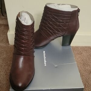 Cloudwalkers Women's Dark Brown Heeled Boots